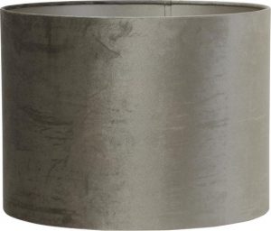 Cilinder lampenkap taupe grijs velvet bol.com