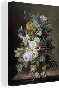 Canvas Schilderijen - Stilleven met bloemen - Schilderij van Eelke Jelles Eelkema - bol